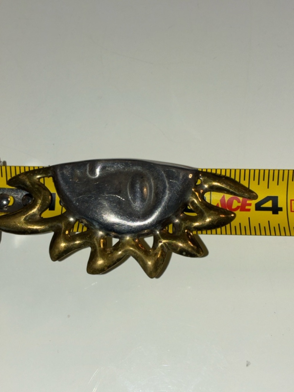 VTG 925 TAXCO MEXICO HALF SUN AND MOON FACE OVERSIZED BROOCH UNISEX BOHEMIAN EUC - Picture 7 of 11